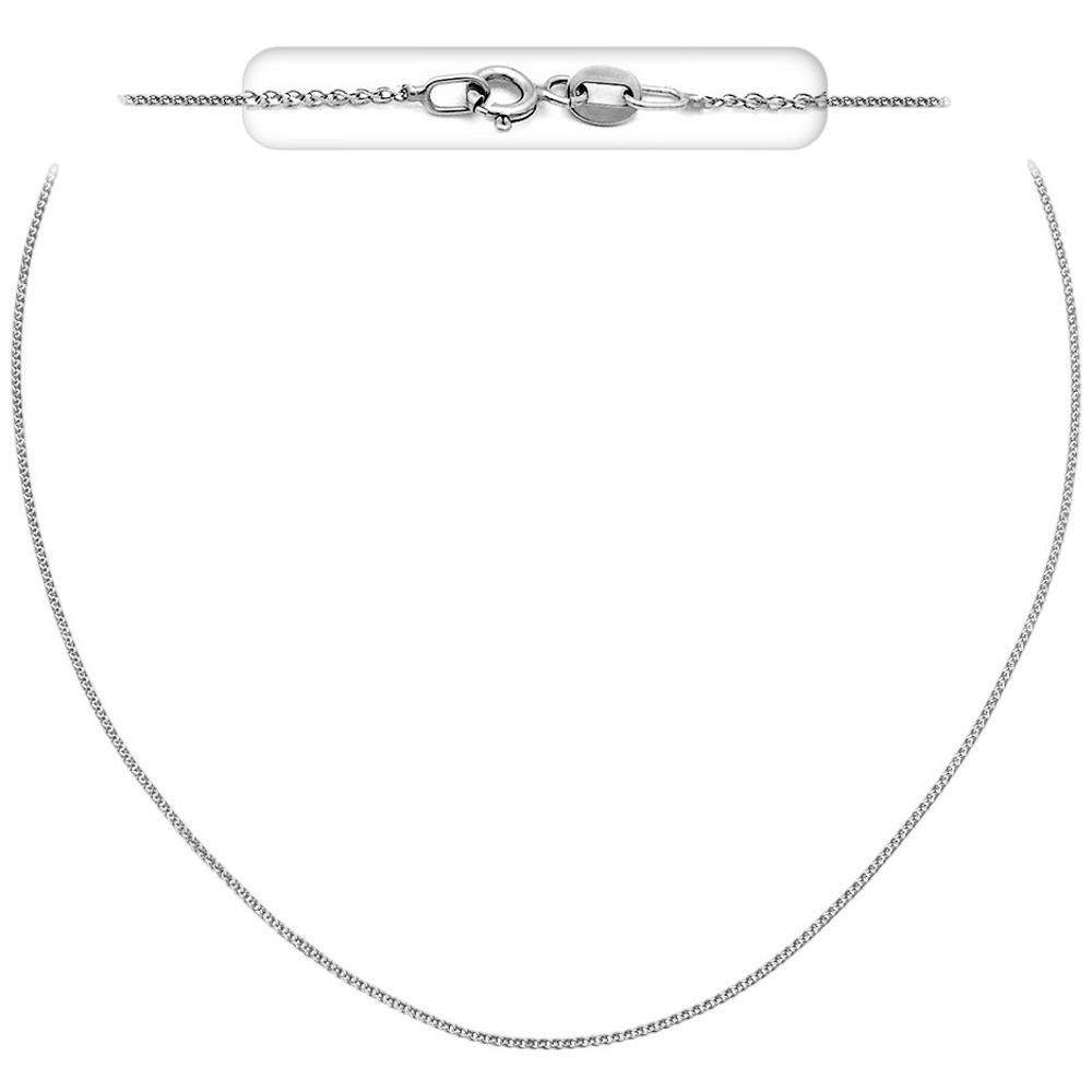 CHAIN Necklace Spiga Square Light #1 50cm K14 White Gold SQ-020W.50