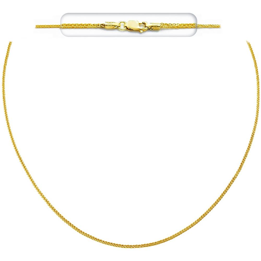 CHAIN Necklace Spiga Square #3 45cm K14 Yellow Gold SQ-030NDK.45