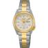 SEIKO 5 Sports 'Compact' Automatic White Dial 28mm Two Tone Gold Stainless Steel Bracelet SRE004K1F - 0