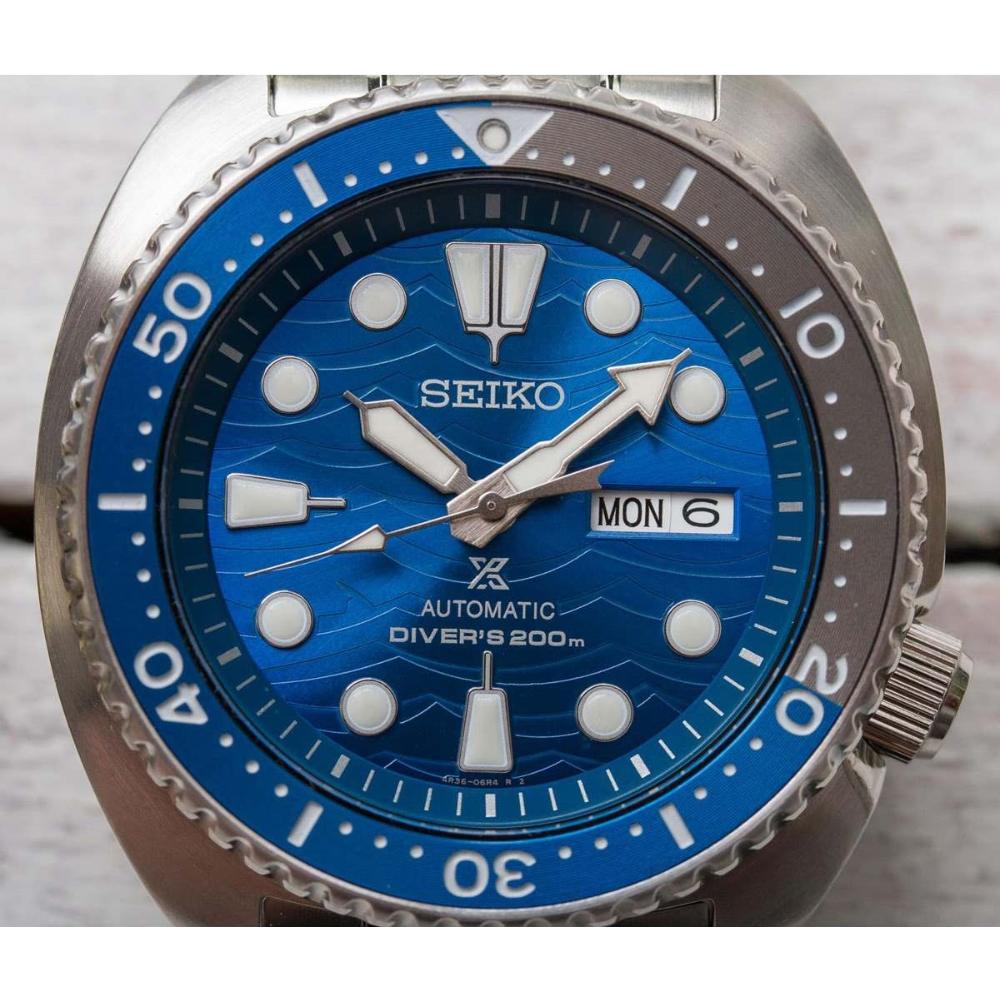 SEIKO Prospex 'Turtle' Save the Ocean Automatic 45mm Silver Stainless Steel Bracelet SRPD21K1F