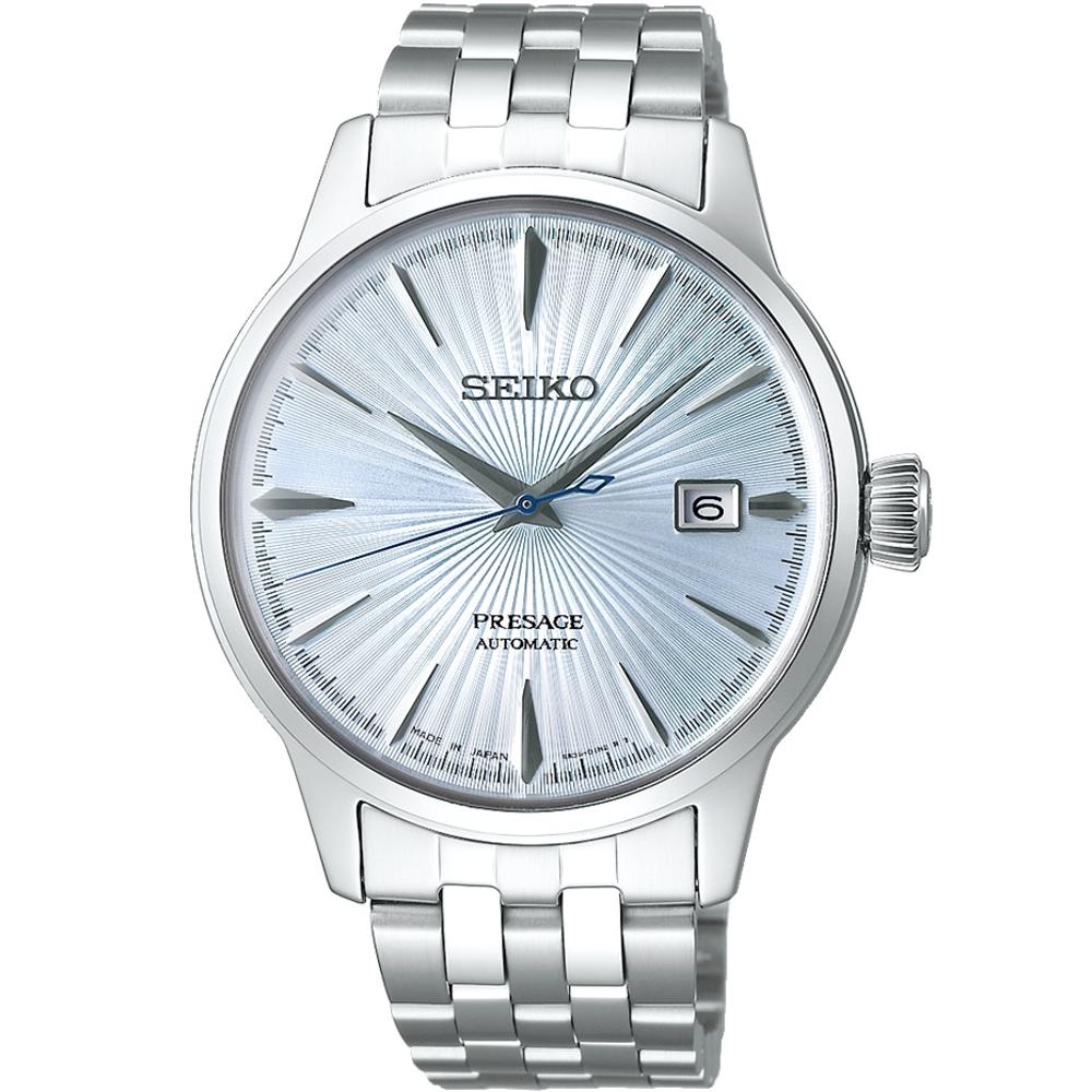 SEIKO Presage Cocktail Time: 'Skydiving' Automatic 40.5mm Silver Stainless Steel Bracelet SRPE19J1