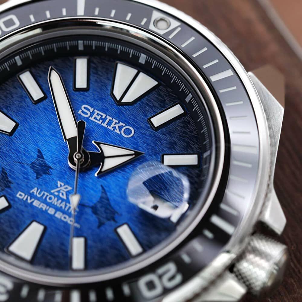 SEIKO Prospex Save the Ocean 'King Samurai' Automatic Blue Dial 43.8mm Silver Stainless Steel Bracelet SRPE33K1 - 7