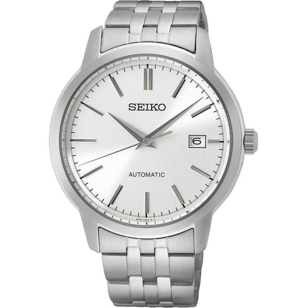 SEIKO Essential Time Automatic Silver Dial 41.2mm Silver Stainless Steel Bracelet SRPH85K1