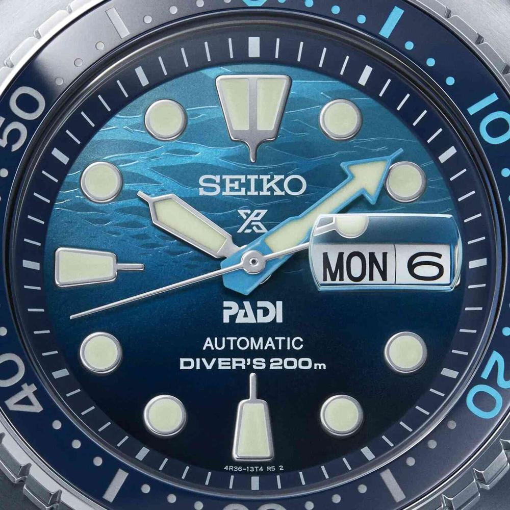 SEIKO Prospex 'Great Blue' Turtle Scuba PADI Special Edition Automatic Blue Dial 45mm Silver Stainless Steel Bracelet SRPK01K1