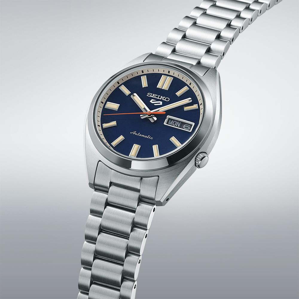 SEIKO 5 Sports 'SNXS' series Automatic Blue Dial 37.4mm Silver Stainless Steel Bracelet SRPK87K1