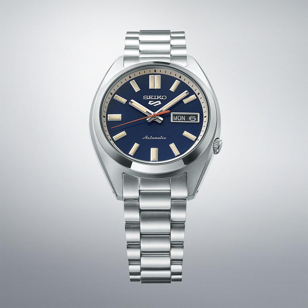 SEIKO 5 Sports 'SNXS' series Automatic Blue Dial 37.4mm Silver Stainless Steel Bracelet SRPK87K1