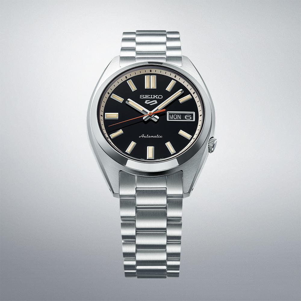 SEIKO 5 Sports 'SNXS' series Automatic Black Dial 37.4mm Silver Stainless Steel Bracelet SRPK89K1