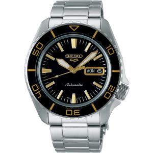 SEIKO 5 Sports SKX Automatic Black Dial 42.5mm Silver Stainless Steel Bracelet SRPK99K1 - 48748