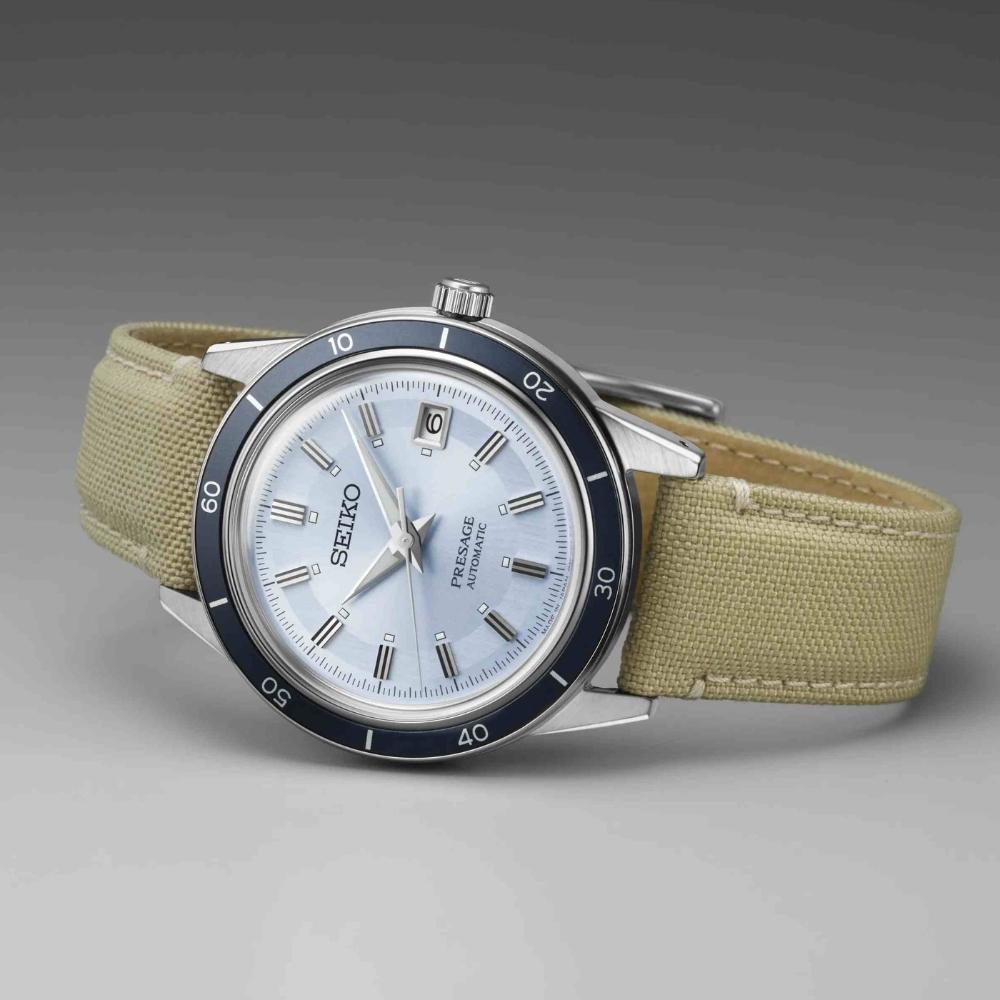 SEIKO Presage Style 60's European Exclusive ‘Retro Blue’ Automatic Limited Edition 40.8mm Silver Stainless Steel Bracelet SRPL19J1