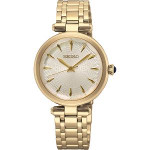 SEIKO Conceptual Series Gold Dial 29.5mm Gold Stainless Steel Bracelet SRZ554P1 - 48795