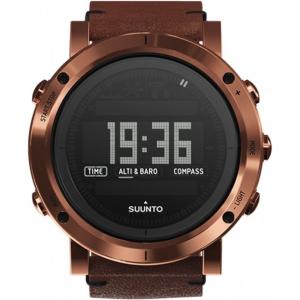 SUUNTO Essential Smartwatch 49mm Rose Copper Stainless Steel Brown Leather Strap SS021213000 - 12914