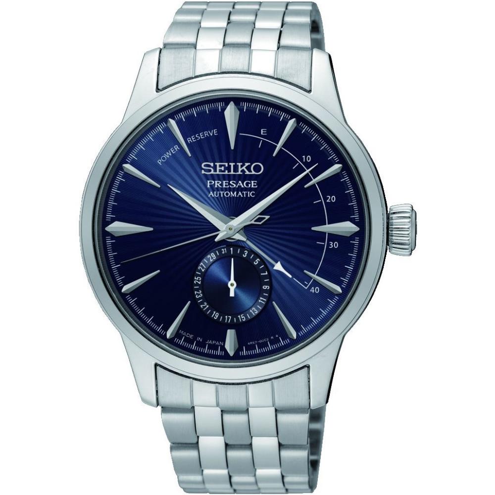 SEIKO Presage Cocktail Time "The Blue Moon" Power Reserve Automatic 40.2mm Silver Stainless Steel Bracelet SSA347J1