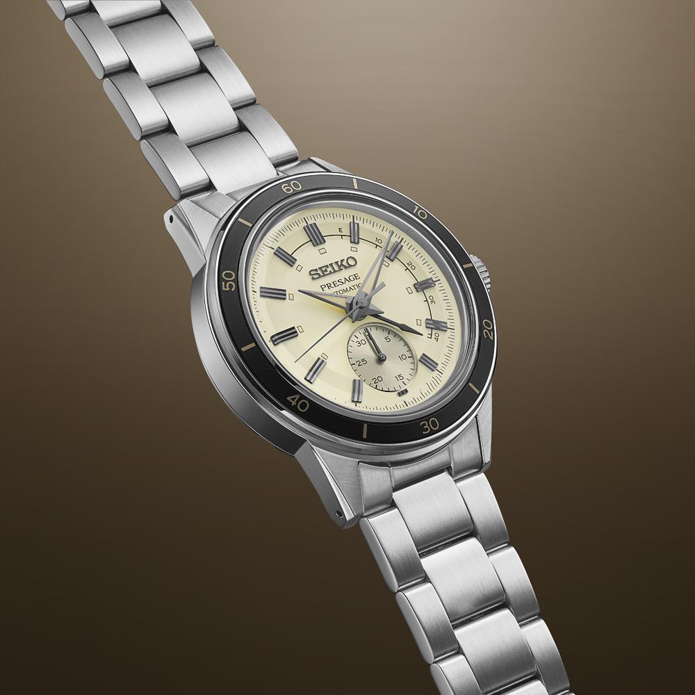 SEIKO Presage Style 60's Power Reserve Automatic 40.8mm Silver Stainless Steel Bracelet SSA447J1