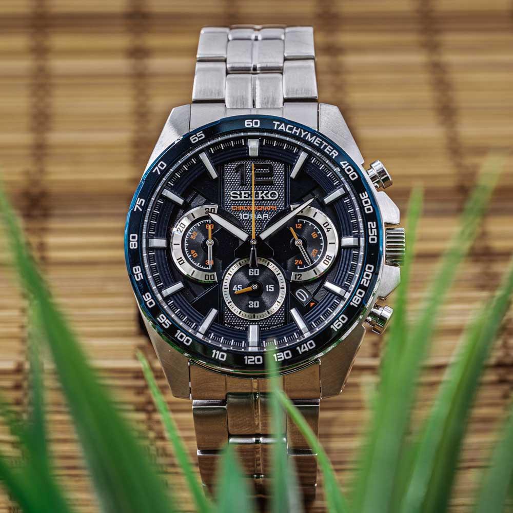 SEIKO Conceptual Series Chronograph Blue Dial 43.9mm Silver Stainless Steel Bracelet SSB345P1