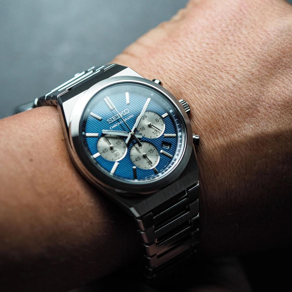 SEIKO Conceptual Series Chronograph Blue Dial 40mm Silver Stainless Steel Bracelet SSB453P1