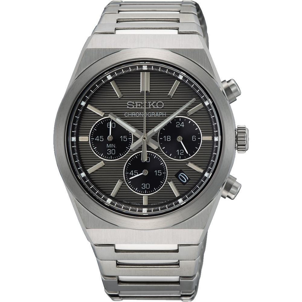 SEIKO Conceptual Series Chronograph Grey Dial 40mm Silver Stainless Steel Bracelet SSB455P1