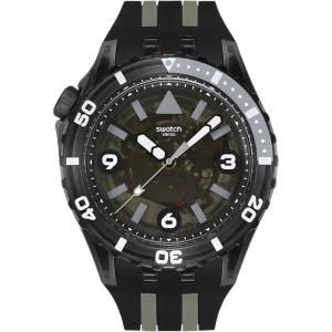SWATCH Scubaqua Black Sea Nettle 44mm Black Silicone Strap SSCU09B100 - 59897