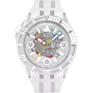 SWATCH Scubaqua Aurelia Aurita 44mm White Silicone Strap SSCU09K100 - 59892