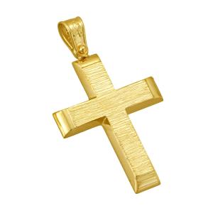 ΣΤΑΥΡΟΣ Ανδρικός SENZIO Collection K14 από Κίτρινο Χρυσό ST002 - 37237