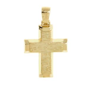 ΣΤΑΥΡΟΣ Ανδρικός SENZIO Collection από Κ14 Κίτρινο Χρυσό ST1305 - 35815