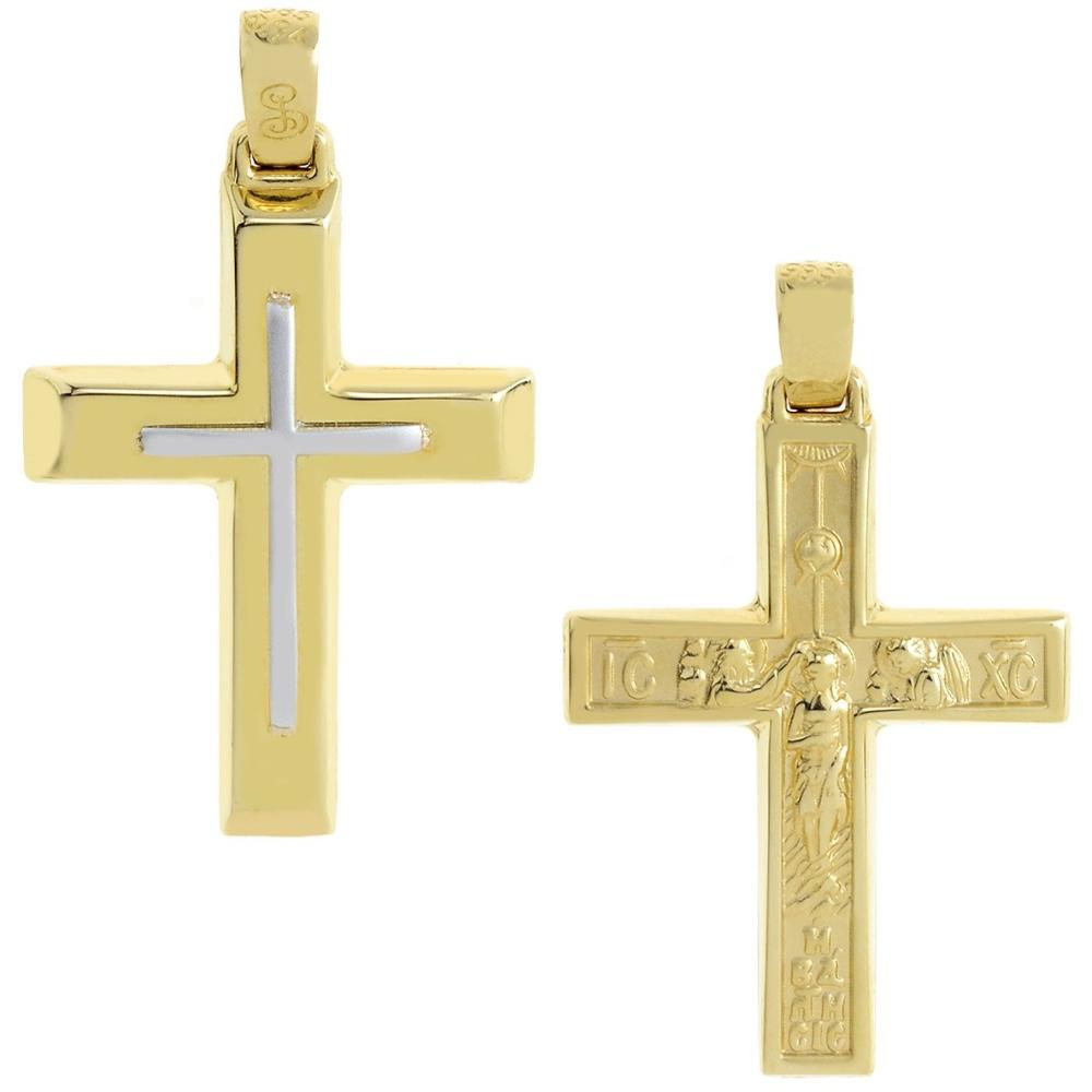 CROSS for Men Double Sided SENZIO Collection K14 Yellow & White Gold ST1318