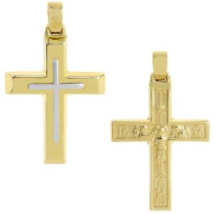 CROSS for Men Double Sided SENZIO Collection K14 Yellow & White Gold ST1318 - 43122