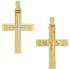ΣΤΑΥΡΟΣ Ανδρικός Διπλής Όψης SENZIO Collection από Κ14 Κίτρινο & Λευκό Χρυσό ST1318 - 0