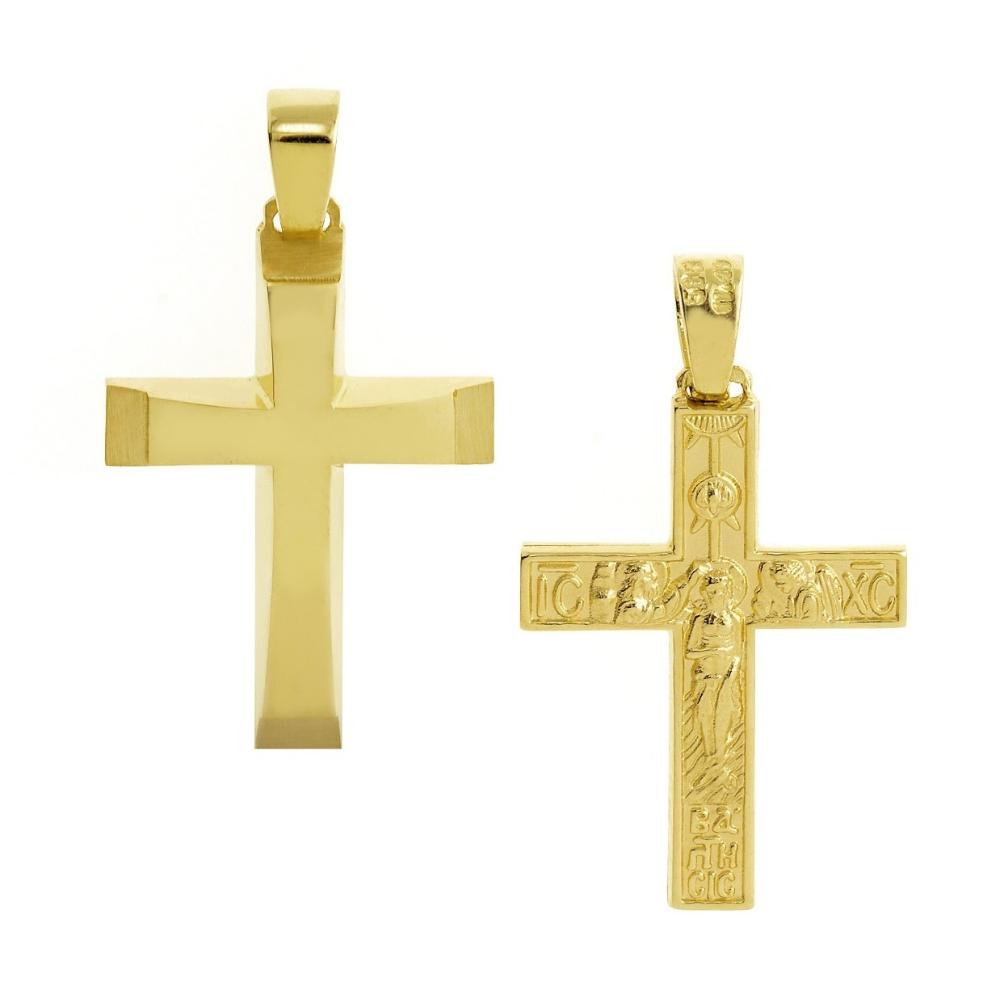 CROSS for Men Double Sided SENZIO Collection K14 Yellow Gold ST1319