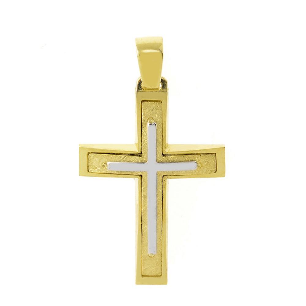 CROSS for Men Double Sided SENZIO Collection K14 Yellow & White Gold ST1320