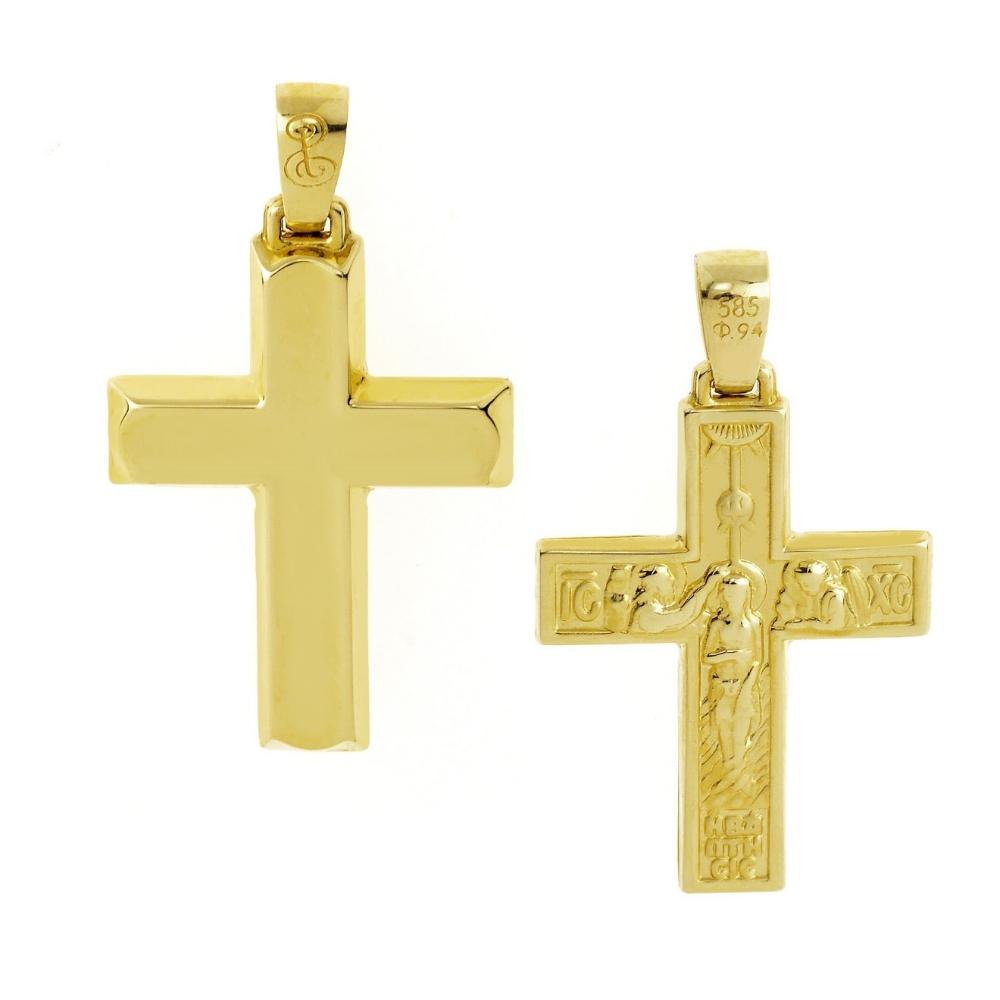 CROSS for Men Double Sided SENZIO Collection K14 Yellow Gold ST1322