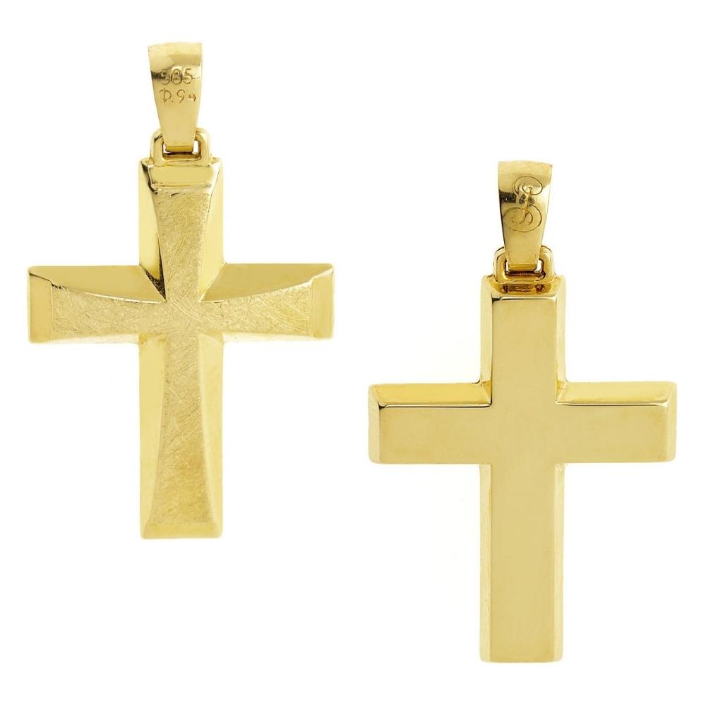 CROSS for Men Double Sided SENZIO Collection K14 Yellow Gold ST1324