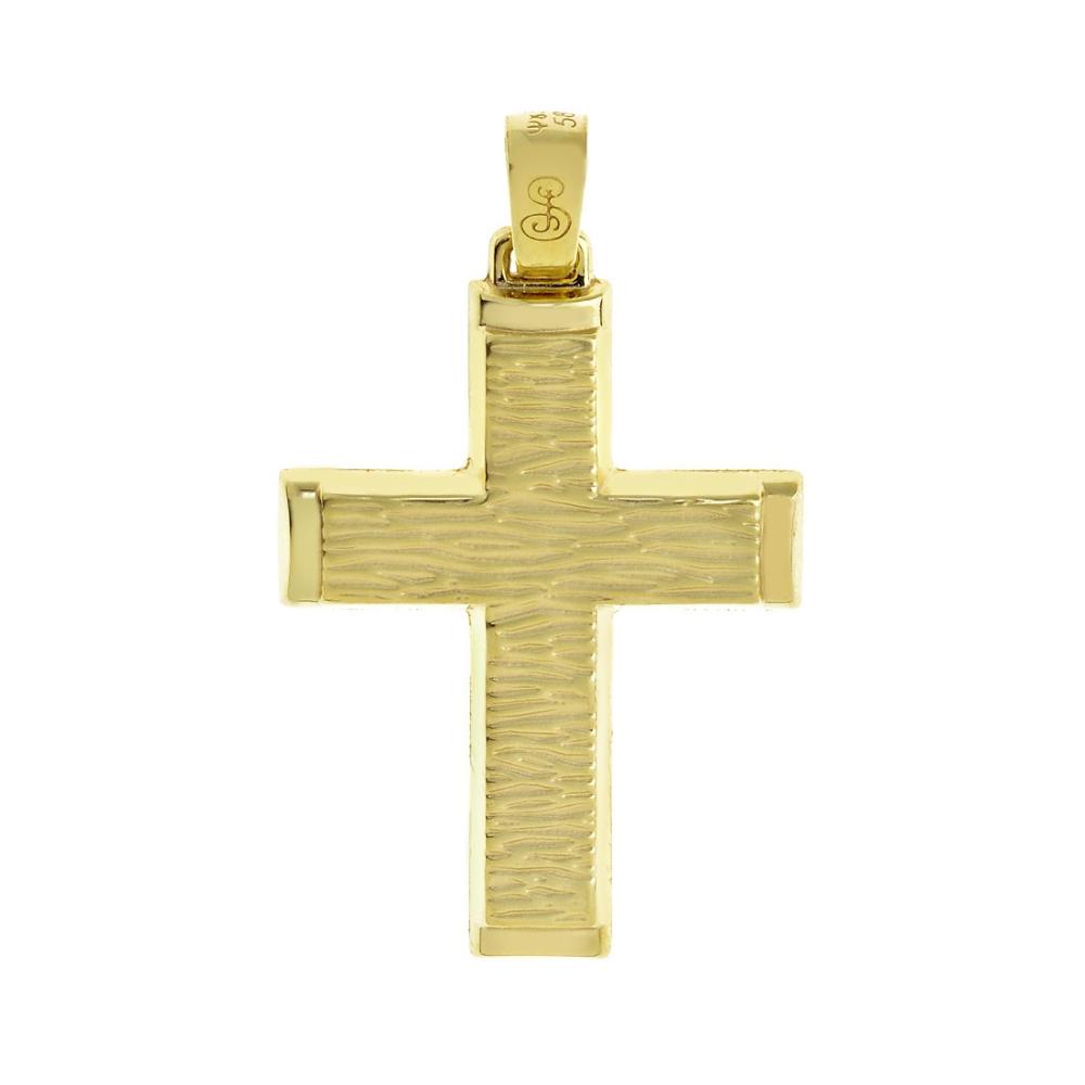 ΣΤΑΥΡΟΣ Ανδρικός SENZIO Collection K14 από Κίτρινο Χρυσό ST184
