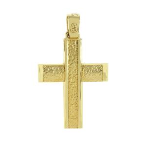ΣΤΑΥΡΟΣ Ανδρικός SENZIO Collection K14 από Κίτρινο Χρυσό ST185 - 61084
