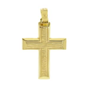 ΣΤΑΥΡΟΣ Ανδρικός SENZIO Collection K14 από Κίτρινο Χρυσό ST187 - 61077