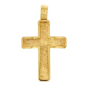 ΣΤΑΥΡΟΣ Ανδρικός SENZIO Collection από Κ14 Κίτρινο Χρυσό STM05 - 43096