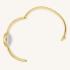 ROSEFIELD Studio Bangle Medium Size White Pearl Dial 19.5 x 23.5mm Gold Stainless Steel Bracelet STWGSG-ST05 - 4