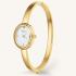 ROSEFIELD Studio Bangle Medium Size White Pearl Dial 19.5 x 23.5mm Gold Stainless Steel Bracelet STWGSG-ST05 - 1