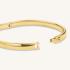 ROSEFIELD Studio Bangle Medium Size White Pearl Dial 19.5 x 23.5mm Gold Stainless Steel Bracelet STWGSG-ST05-5