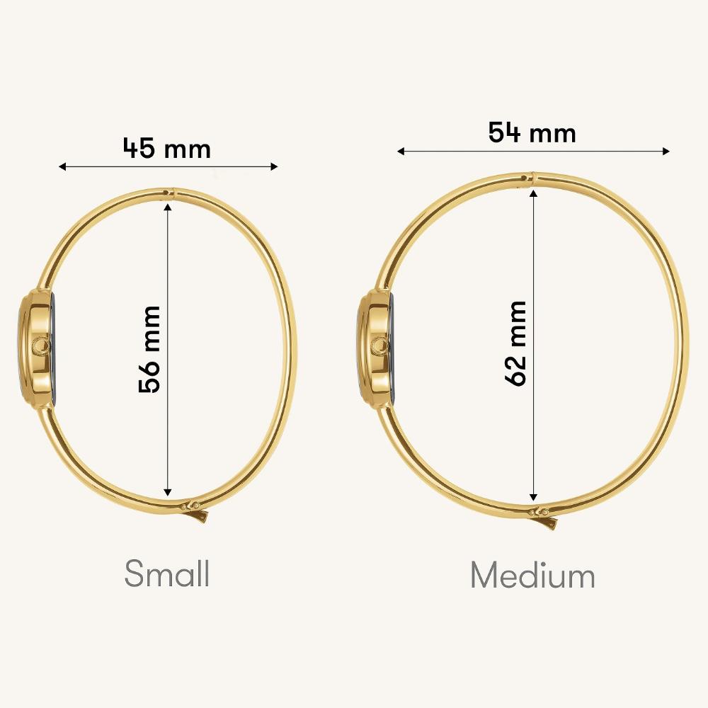 ROSEFIELD Studio Bangle Medium Size White Pearl Dial 19.5 x 23.5mm Gold Stainless Steel Bracelet STWGSG-ST05 - 8