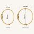 ROSEFIELD Studio Bangle Medium Size White Pearl Dial 19.5 x 23.5mm Gold Stainless Steel Bracelet STWGSG-ST05-7