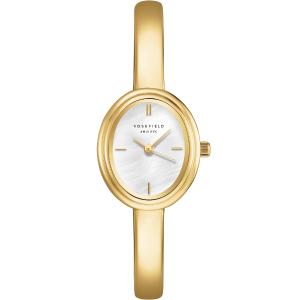 ROSEFIELD Studio Bangle Medium Size White Pearl Dial 19.5 x 23.5mm Gold Stainless Steel Bracelet STWGSG-ST05 - 60734