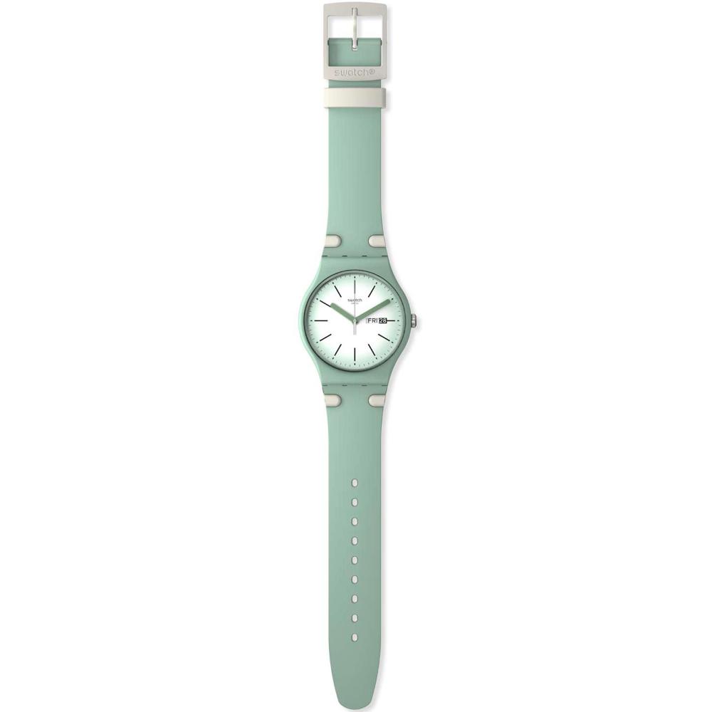 SWATCH Meet Me At The Myrtl 41mm Green Silicon Strap SUOG712