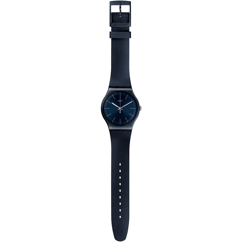 SWATCH Naitbayang Three Hands 41mm Blue Silicon Strap SUON136