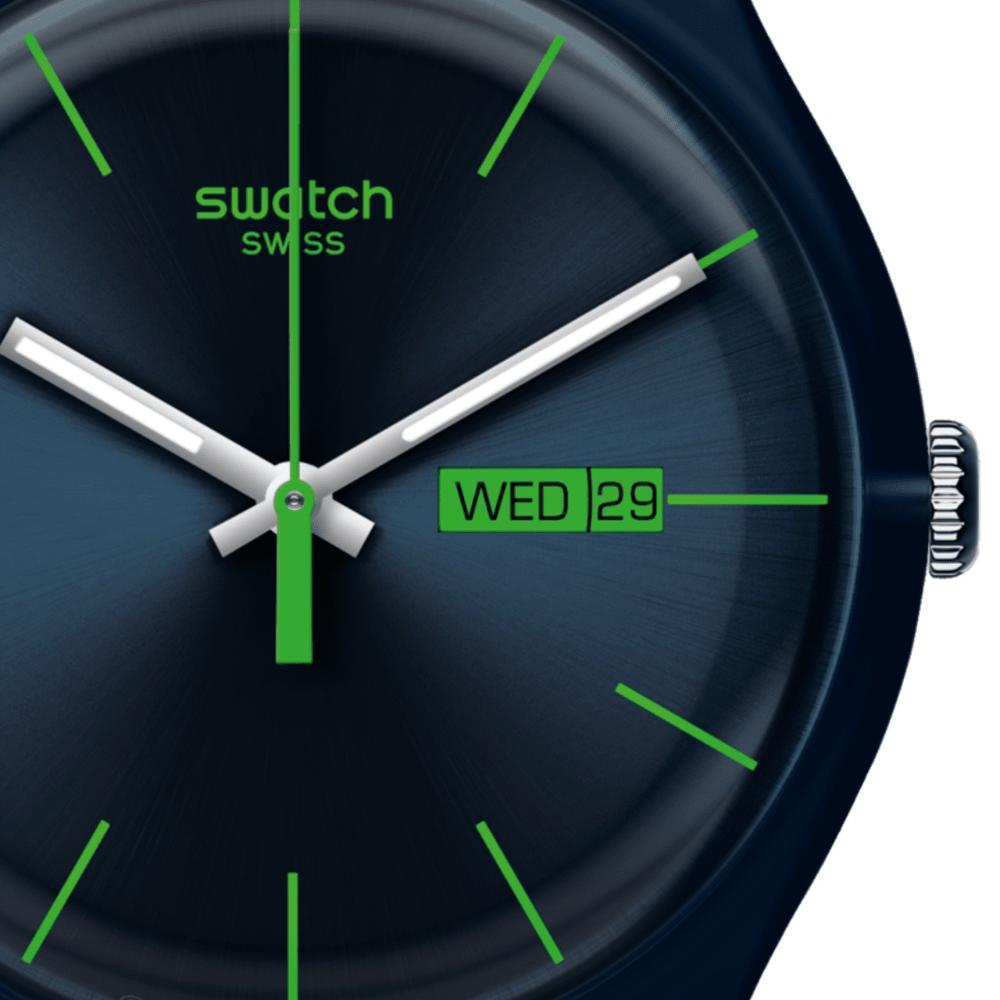 SWATCH New Gent Blue Rebel 41mm Blue Silicon Strap SUON700