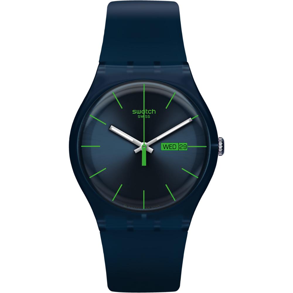SWATCH New Gent Blue Rebel 41mm Blue Silicon Strap SUON700