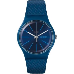 SWATCH Wave Path Three Hands 41mm Blue Silicon Strap SUON713 - 2381