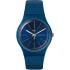 SWATCH Wave Path Three Hands 41mm Blue Silicon Strap SUON713 - 0