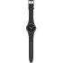 SWATCH Black Layered Three Hands 41mm Black Silicon Strap SUOS402-1