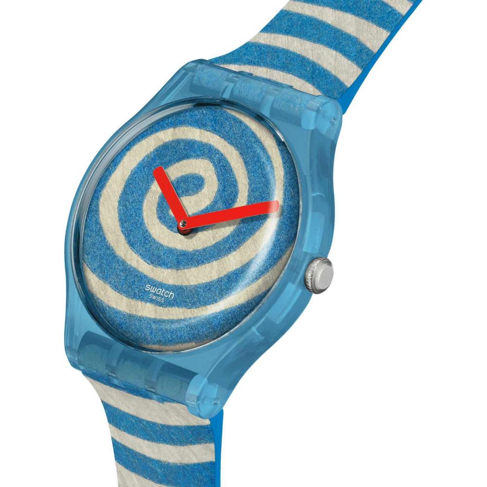 SWATCH X Tate Gallery Spirals by Louise Bourgeois 41mm Multicolor Rubber Strap SUOZ364