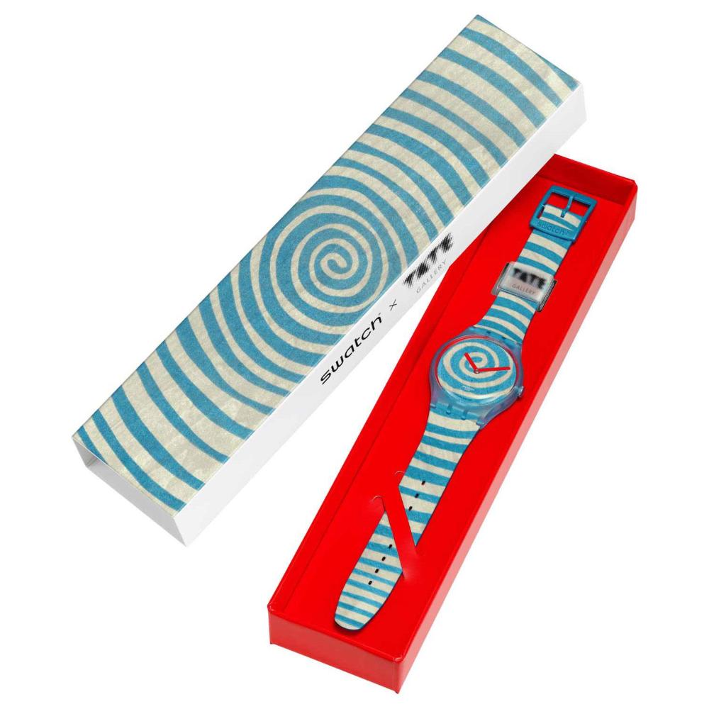 SWATCH X Tate Gallery Spirals by Louise Bourgeois 41mm Multicolor Rubber Strap SUOZ364 - 8